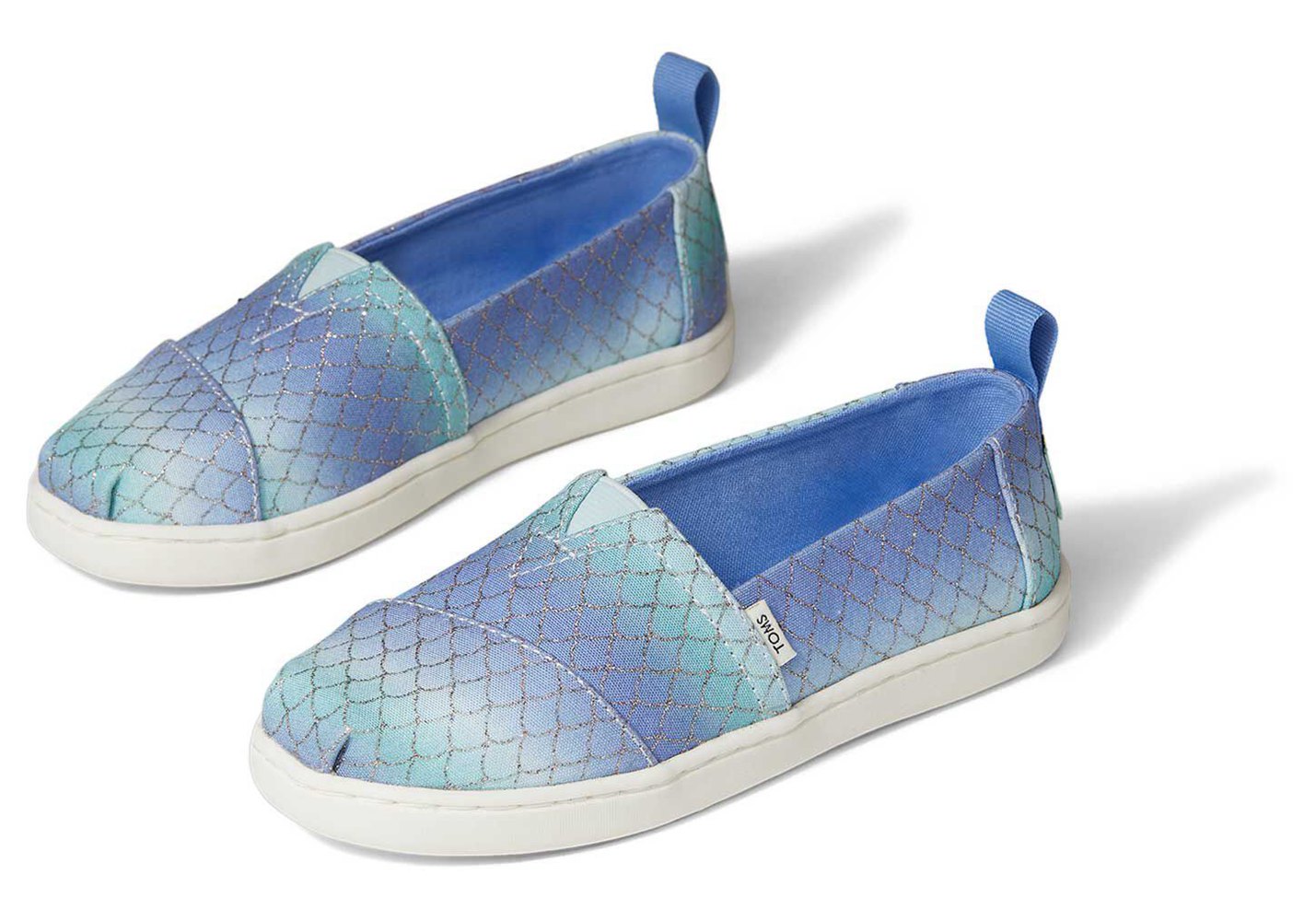 Toms Espadryle Dziecięce Niebieskie - Alpargata Youth Mermaid - 02UXPZIHN